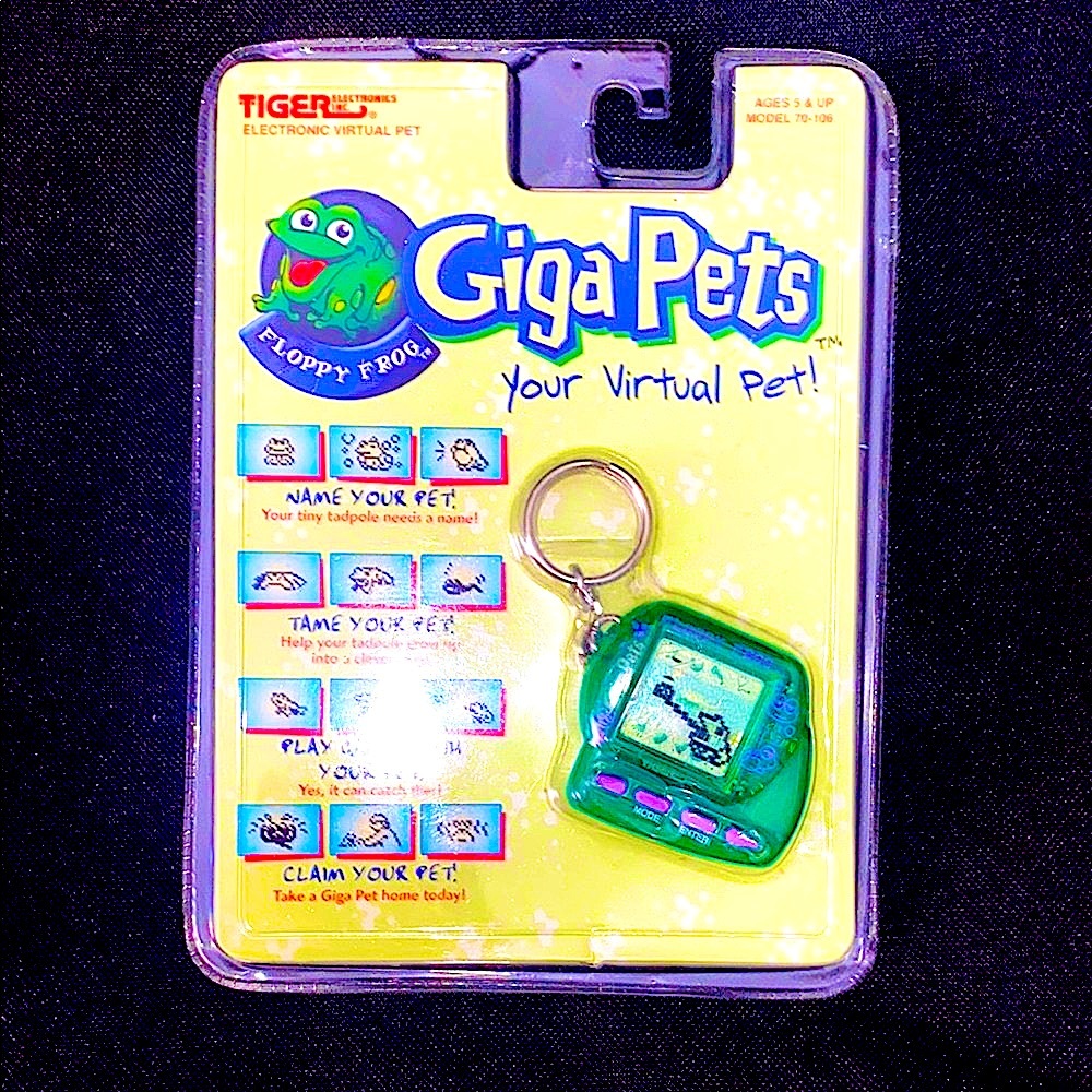 Giga Pets Floppy Frog vintage Tiger electronic Inc 90s old toys
